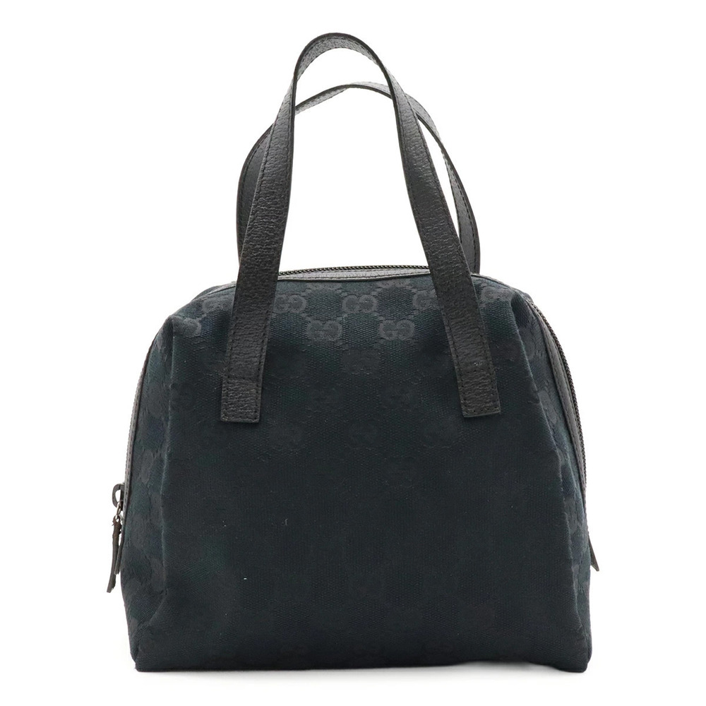 Gucci GG Canvas Handbag Tote Leather Black